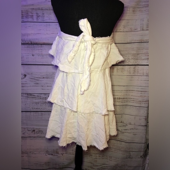 White Strapless Mini Dress NWOT size Large - Picture 14 of 16